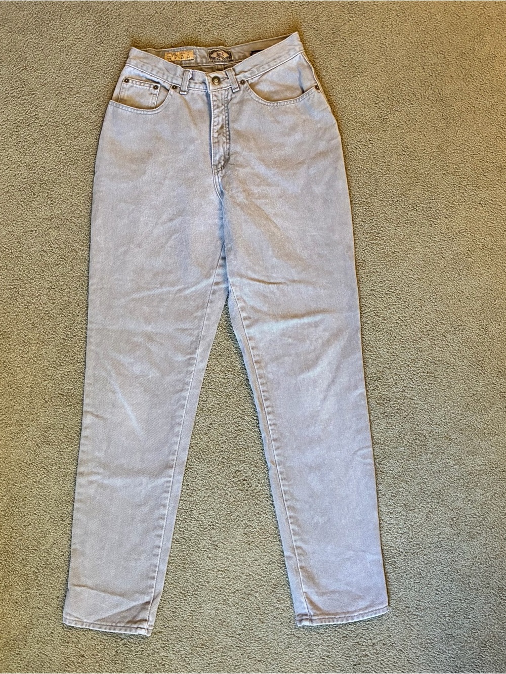 Vintage Express No 4 EXP High Rise Tapered Mom Jeans Gray Cotton 90s Sz 9/10